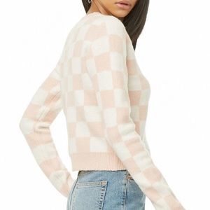 COPY - Pink Checkered Sweater